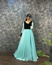 Vasuki  - Turquoise Blue, XXXL-46