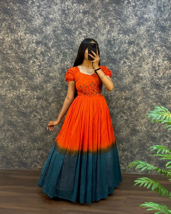 Usha Gown  - Cinnabar, XXL -44