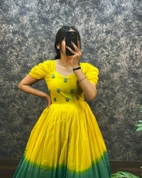 Usha Gown  - Yellow, XXL -44