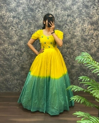 Usha Gown  - Yellow, XXL -44