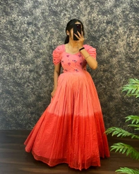 Usha Gown  - Wild Watermelon, S-36