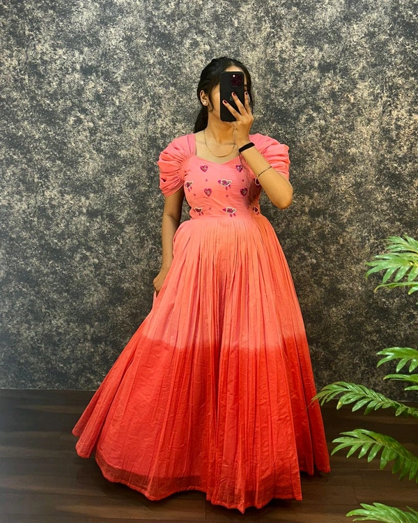Usha Gown  - Wild Watermelon, S-36
