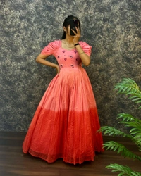 Usha Gown  - Wild Watermelon, S-36