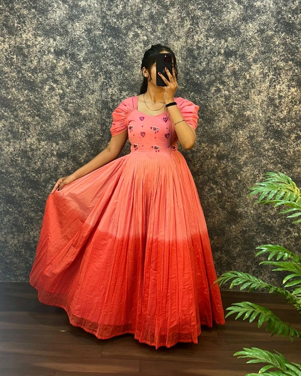 Usha Gown  - Wild Watermelon, M-38