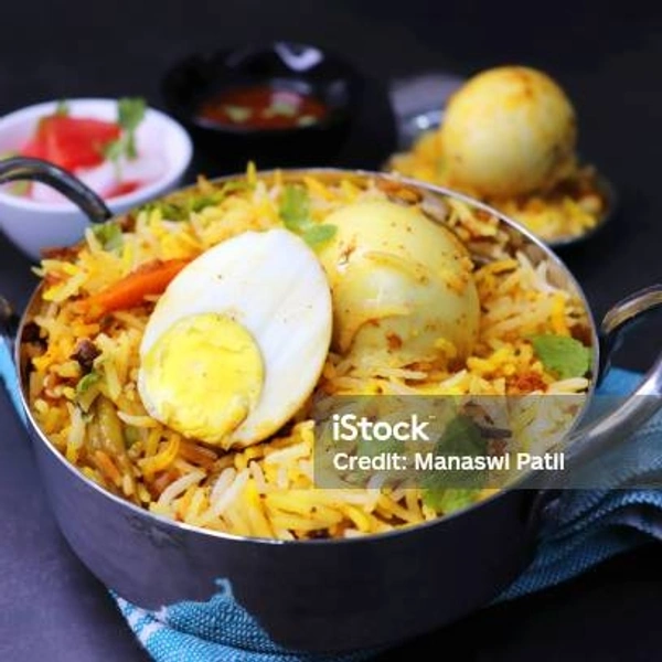 Egg Biryani -  1 Masala Fried Egg + Raita+ Gravy  - 3 Eggs