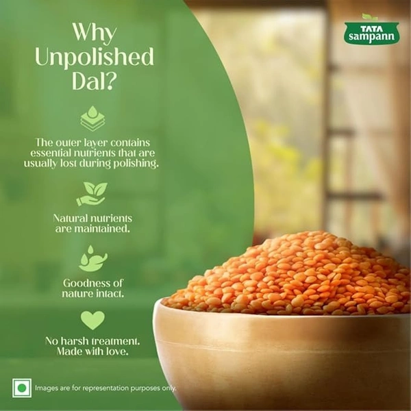 Tata Sampann Small Masoor Dal - 500 GM