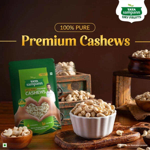 TATA Tata Sampann Pure Cashews, Kaju 200g - 200 G