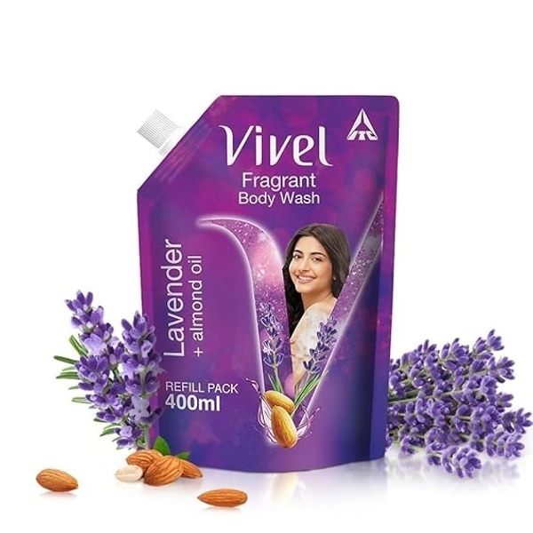 Vivel Fragrant Body Wash (Lavender + Almond Oil) 400 ml - 400 ML