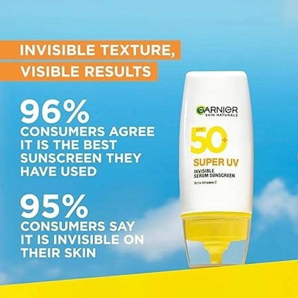 Garnier Super UV Invisible Serum Sunscreen SPF 50 + - 30 ML