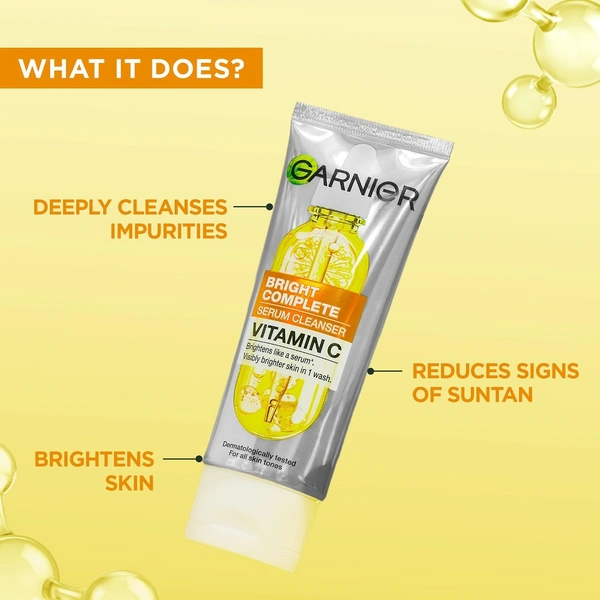 Garnier Bright Complete Serum Cleanser - 50gm - 50 GM