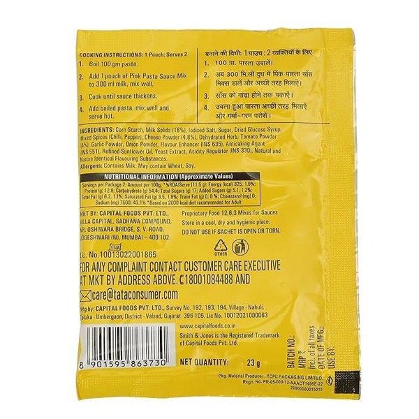 Smith & Jones Pink Pasta Sauce Mix, 23g Pouch - 23 GM
