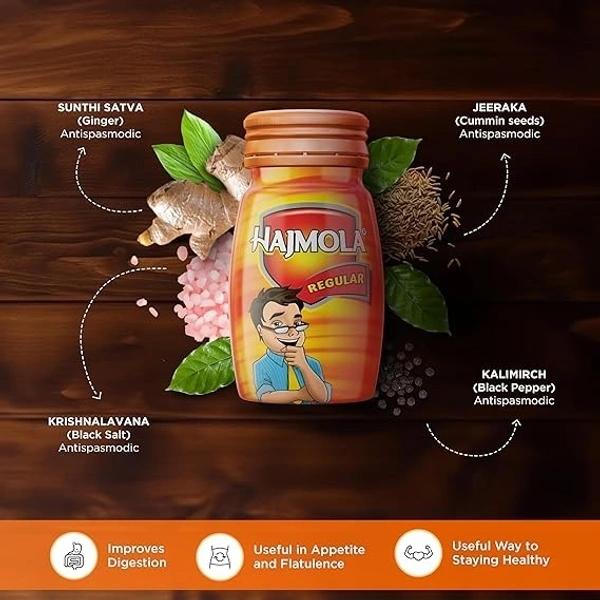 Hajmola Dabur Hajmola Tasty Digestive Tablets (Regular Flavour) - 120 Tabs - 120 TAB