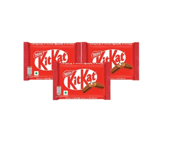 Nestle KitKat 4 Fingers Choco Coated Wafer Bar - Pack of 3 - Pack of 3 - 3 x 38.5 GM