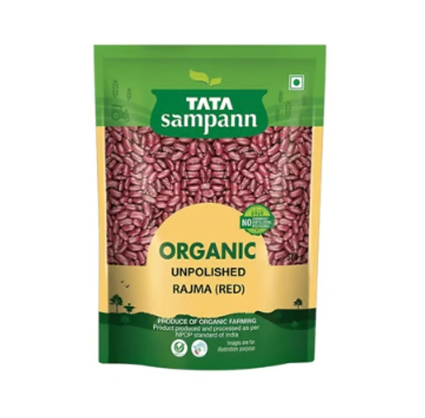 Tata Sampann Unpolished Organic Rajma (Red) - 500 GM