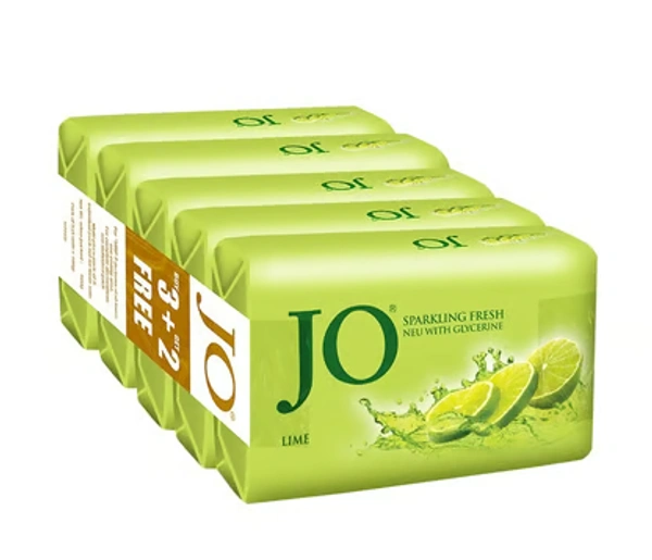 Jo Lime Sparkling Fresh Soap - Buy 3 Get 2 Free - 5 x 100 GM