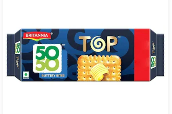 Britannia 50-50 Top Biscuits 200 GM - 200 GM