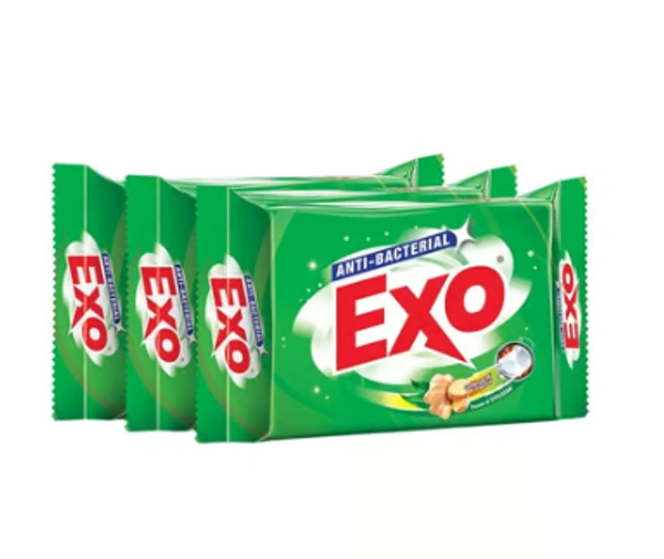 Exo Anti - Bacterial Dishwash Bar (Pack of 3) - 3 x 200 GM