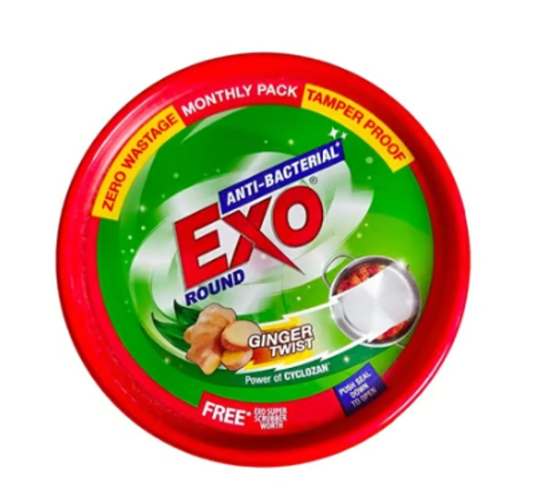 Exo Anti-Bacterial Dishwashing Tub (Ginger Twist) - Free Scrubber - 500 GM