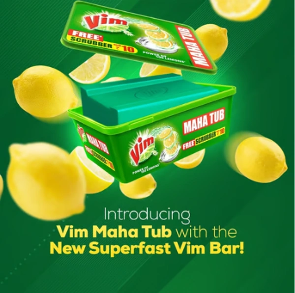Vim Lemon Tub Dishwashing Tub (500 g) - 500 GM