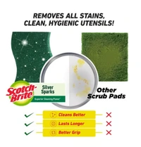 Scotch Brite Silver Sparks Scrub Pad - 3 Pieces