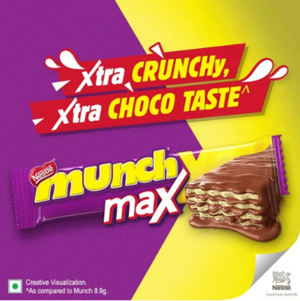 Nestle Munch Max Choco Coated Crunchy Wafer Bar - 38.5 GM