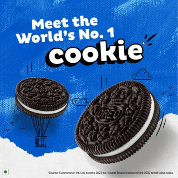 Cadbury Oreo Vanilla Flavour Sandwich Cream Biscuits - 125.25 GM