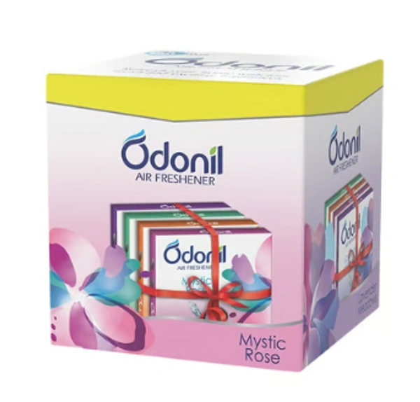 Odonil Bathroom Air Freshener Blocks - Mixed Fragrances (4 x 48 g) - Pack of 4 - 4 x 48 GM
