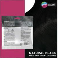 Godrej Expert Hair Colour for Women & Men (Natural Black) - 20 GM + 20 ML