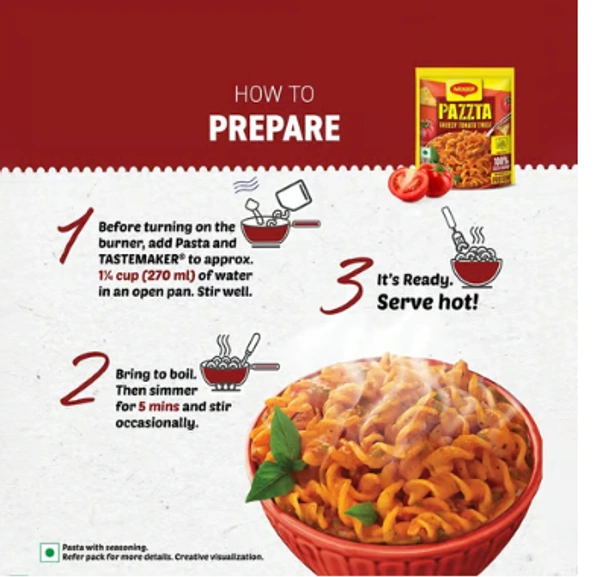 Maggi Pazzta Cheesy Tomato Twist Instant Pasta - 68.5 GM