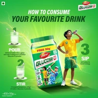 Dabur Glucose-D Energy Drink Mix - Free 50 g - 450 GM