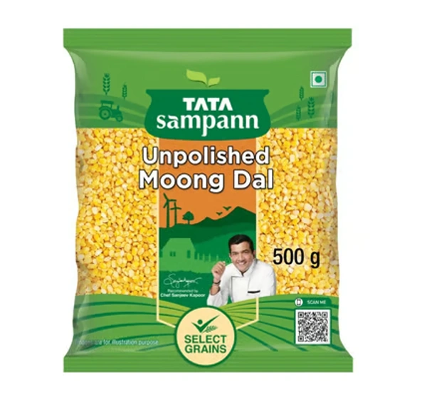 Tata Sampann Unpolished Yellow Moong Dal  - 500 GM