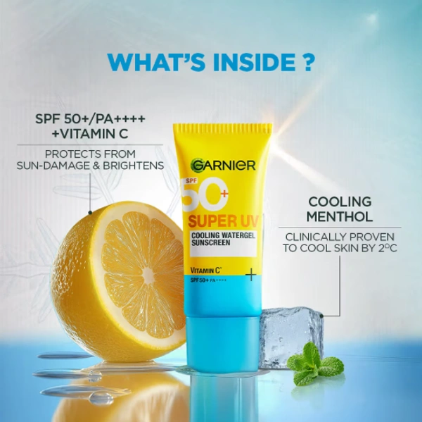 Garnier Super UV Cooling Water Gel Sunscreen SPF 50+ - 30 ML