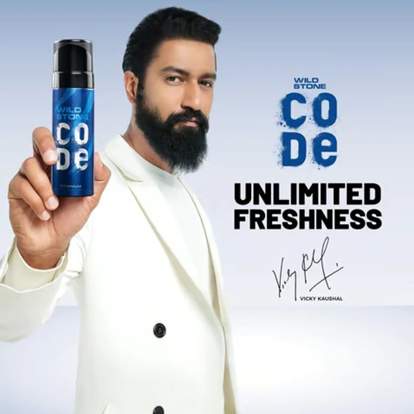 Wild Stone Code Titanium Men's Deodorant - 150 ML
