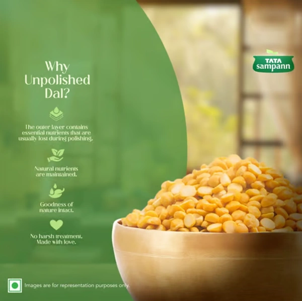 Tata Sampann Unpolished Chana Dal (Cholar Dal) - 500 GM