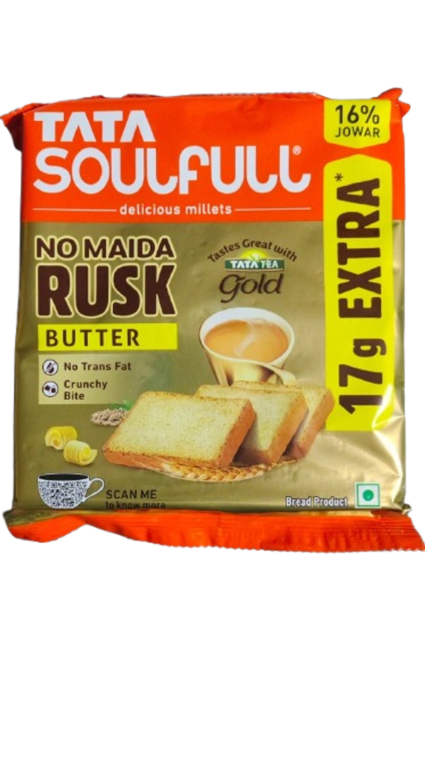 Tata No Maida Butter Rusk 200 gm  - 200 GM