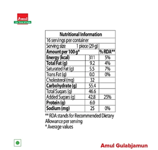 Amul Gulab Jamun - 130 GM
