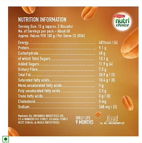Britannia NutriChoice Digestive Biscuits - 250 GM