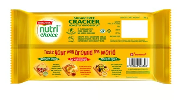 Britannia NutriChoice Sugar Free Cream Cracker - 300 GM