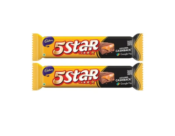 Cadbury 5 Star Chocolate Filled Bar - Pack of 2 - 2 x 38 GM