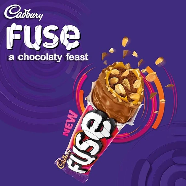 Cadbury Fuse Peanut & Caramel Chocolate Filled Bar - 43 GM