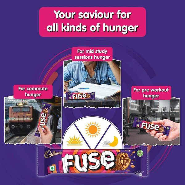 Cadbury Fuse Peanut & Caramel Chocolate Filled Bar - 43 GM