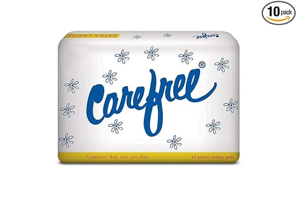 Carefree Sanitary Pad - Extra Large - 10 Pieces