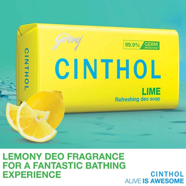 Godrej Cinthol Lime Bath Soap 5×100 Gm - 5×100 GM