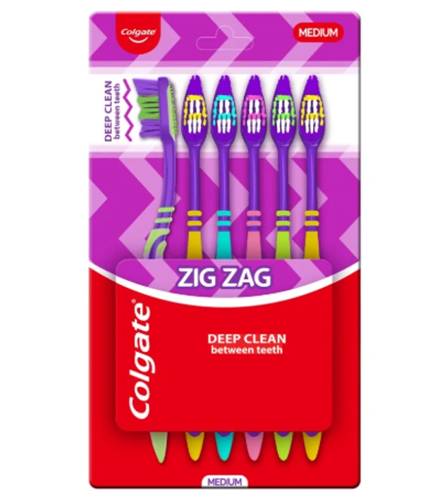 Colgate Zig Zag Deep Clean Toothbrush - 6 Pieces