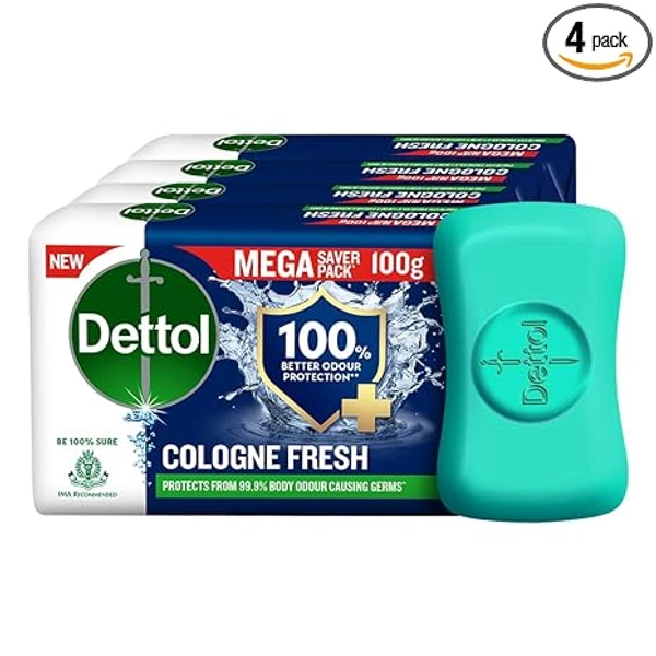 Dettol Cool Bathing Soap 5×100 GM - 5×100 GM