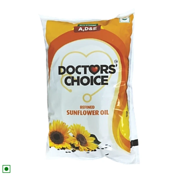 Doctor's Choice Refne Sunfower Oil - 1 LIT Pouch