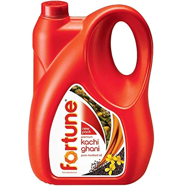 Fortune Kachi Ghani Mustard Oil - 5 Lit Jar - 