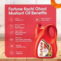 Fortune Kachi Ghani Mustard Oil - 5 Lit Jar - 