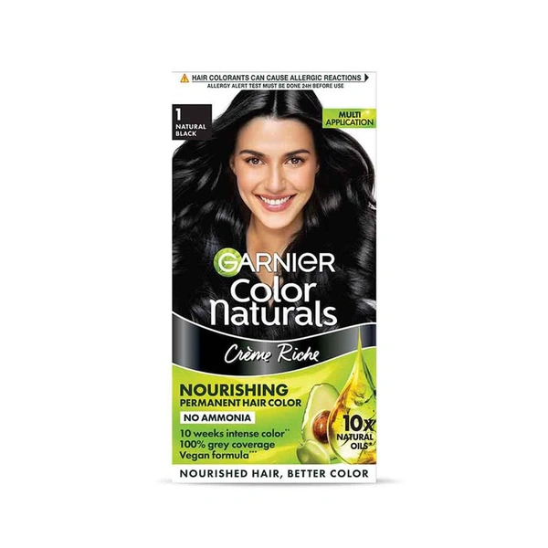 Garnier Color Naturals Hair Colour - BLACK 1 - Big Pack
