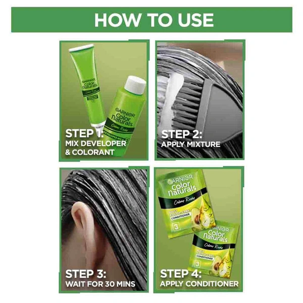 Garnier Color Naturals Hair Colour - BLACK 1 - Big Pack